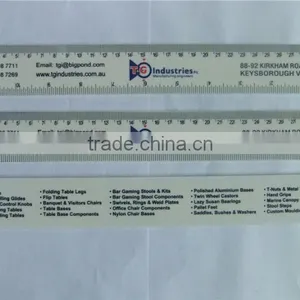 High Quality Plastic Ruler OEM Logo Design Colorful Printing Plastic Ruler 30cm thumbnail-1