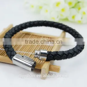 Stainless Steel Jewelry Man Style Cross pu Leather Bracelets & Bangle thumbnail-5