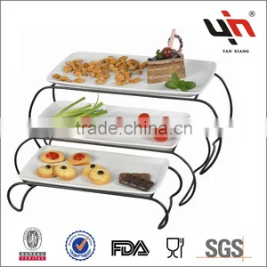 White Ceramic Plate on Rack thumbnail-1