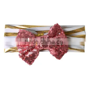 Custom Sequins Headband Baby Girl Birthday Party Bling Crown Headband thumbnail-1