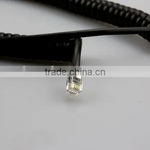 Modular 6P2C Round Telephone Extension Coil Cord Cable thumbnail-1
