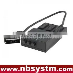 Scartbox 21pin Scart Plug to 3 x 21pin Scart Jacks Box (with Switch) thumbnail-1