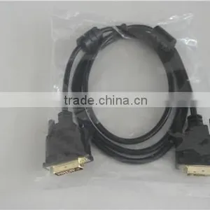 DVI-D 24+1 Pin Dual Link Cable DVI Male to Male Gold 1.8m thumbnail-1