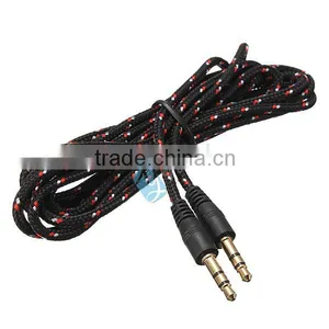 3.5mm Round Audio Stereo Cable Braided Auxiliary Cable thumbnail-1
