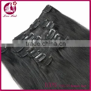 Express Virgin Clip in Hair Extension 100% Virgin Brazilian Human Hair Unprocessed Wholesale Hair Wig thumbnail-3
