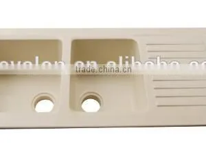 Italian Kitchen Sink Solid Surface Kitchen Ware/Sanitary Acrylic Resin Stone Kitchen Sink,solid Surface Double Bowl Kitchen Sink thumbnail-5