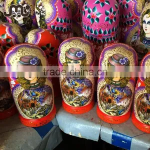 Top Quality Varnished Hand Draw Matryoshka Dolls,10 Inners Deluxe Home Decoration Russian Matryoshka Dolls thumbnail-1