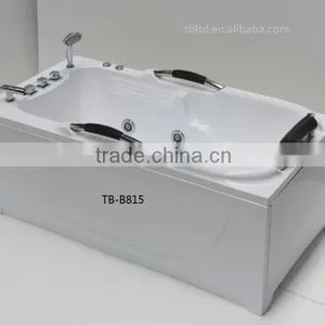 Massage Function and Corner Drain Location Bubble Massage Bathtub With Two Lounger thumbnail-1