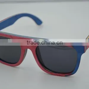 2015 New Arrive Skateboard Wooden Sunglasses Polarized Lens Wooden Sunglasses Frames Wholesale thumbnail-2