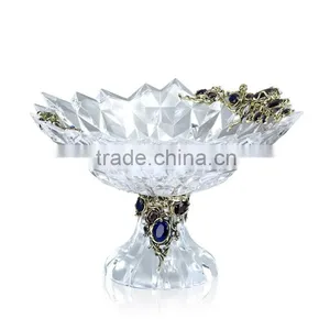 RORO Venice Enamel Pewter Crystal Glass Fruit Holder thumbnail-1