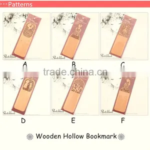 2016 New Promotional Gift Creative Stationery Hollow Out Ultra-thin Wooden Bookmark thumbnail-4