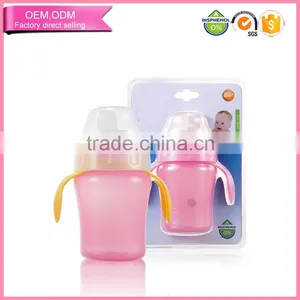 Wholesale BPA Free Plastic Sippy Cup Drinking Water Bottle for 6 Months Old Baby thumbnail-1