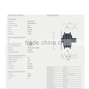 CE Approved and Hot Sales Bafang SWXH6 CST Rear Hub Motor (RM G12.250.DC ) thumbnail-4