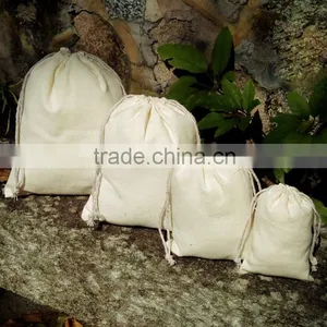 Printed Fashion Cotton Bag With Ribbon Drawstring thumbnail-5