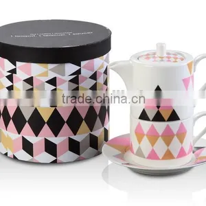 HJCF501-285 Factory Direct Wholesale High Quality Ceramic Teapot Set thumbnail-1
