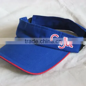 100% Cotton Fabric Sun Visor With Embroidery thumbnail-3