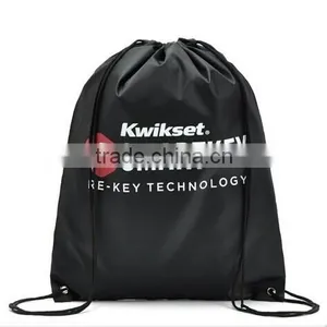 Promotional 420D 210D Polyester Drawstring Bag With Customzied Logo Printed thumbnail-2