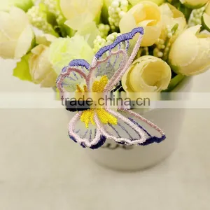 the Newest Design High Quality Butterfly Embroidery Lace Patch thumbnail-3