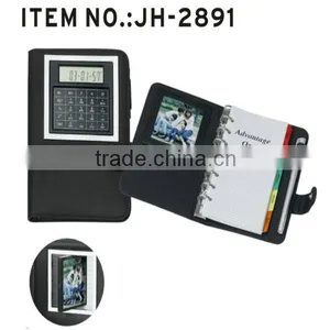 Standard Size pu Leather Portfolio Folder With Calculator thumbnail-6