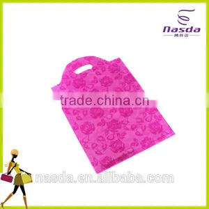 Biodegradable Plastic Bag,fashion Supermarket Plastic Bag,purple Plastic Bag With Floral Printing thumbnail-1