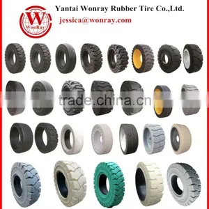 Forklift Scissor Lift Trailer OTR Mining Press-on Solid Tire Wheel thumbnail-1