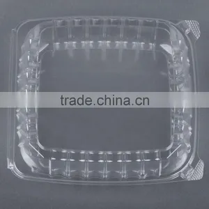 Cheap Price Clamshell Plastic Cake Container Carrier With Hinged Lid, Clear Plastic Take Out Food Packaging Box for Salad thumbnail-4