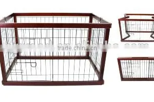 Foldable Wooden Pet Dog Cage With a Door thumbnail-1