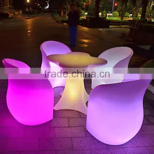 Modern Led Furniture Portable Luminaire Led Table Rechargeable Battery Operated Glowing Led Bar Table thumbnail-1