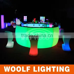 Illuminated Interactive Remote Color Changing Glow LED Bar Table Furniture thumbnail-1