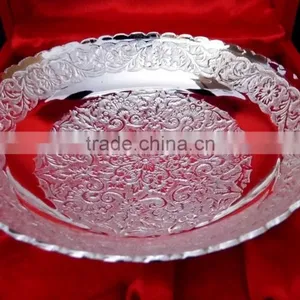 Promotional Gift, Corporate Gift, New Year 2015 Gift Beautiful Silver Plated Brass Bowl thumbnail-1