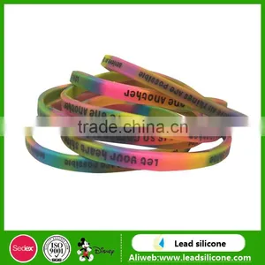 Colorful Silicon Custom Bracelet With Custom Package in High Quality thumbnail-2