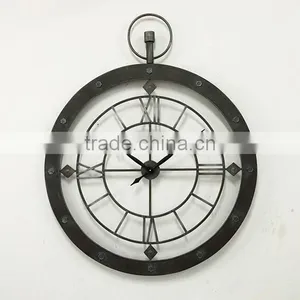 Hot Sale!!! Round Metal Vintage Multi Color Roman Numeral Wall Clock thumbnail-4