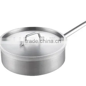 Two Handle Sauce Pan Saucepan Cooker Family Restaurant Hotel Usage Shot Body Stainless Steel Soup Pot With Lid thumbnail-2