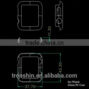 New Arrival 2015 Eco-friendly Crystal Clear Plastic Protective Case for IWatch 38mm and 42mm thumbnail-4