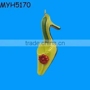 Resin Yellow High Heels Shoes for Crazy Parties Ornament thumbnail-1