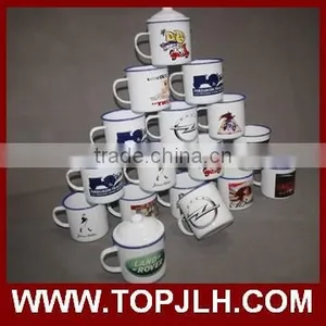 Old Fashion Portable Dye Sublimation Enamel Mugs Happy Camping thumbnail-6