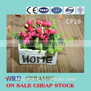 Square Decal Cement Decoration Outdoor Garden Flower Pot thumbnail-1