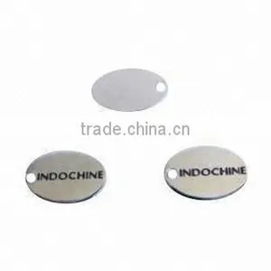 Oval Tag for Bracelet or Necklace, Custom Oval Silver Pendants for Jewelry thumbnail-1