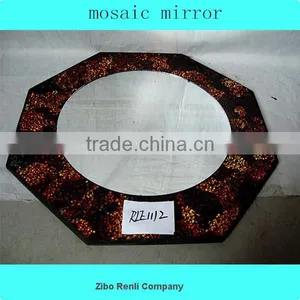 Polygon Design Superb Mosaic Art Decor Handmade Amber Mosaic Venetian Glass Mirrors thumbnail-1