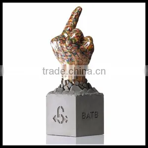 Custom Sports Battle Resin Middle Finger Awards and Trophy for Sale thumbnail-1
