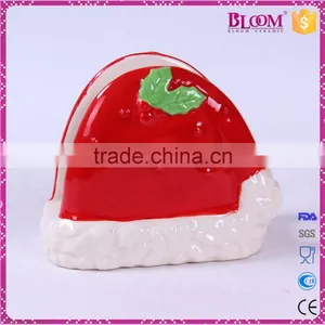 Small Christmas Ceramic Hat Desgin Napkin Holder thumbnail-3