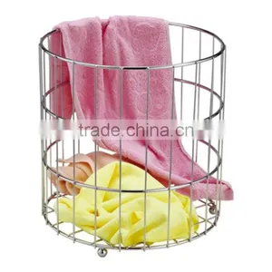 Bathroom Use Stainless Steel Towel Storage Basket thumbnail-1