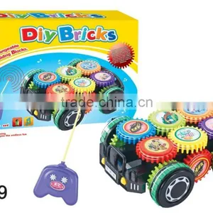 Plastic Building Blocks Toys for Kids Blocks Train Toys for Kids Remote Control Jeep Car Toys thumbnail-1
