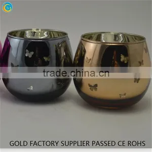 Gold Pillar Candle Holders Candle Glass Jars thumbnail-2