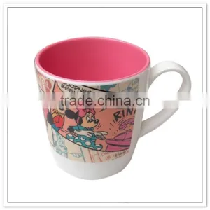 Lovely Cat Printed Food Contact Handled Melamine Children Drinking Cup thumbnail-2