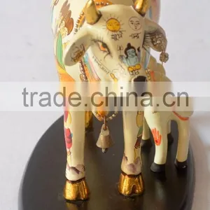 Indian Handicraft Standing Resin Kamdhenu Cow thumbnail-5