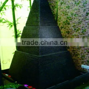 Pyramid Stone Waterwheel Fountain thumbnail-1