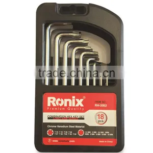 18 Pcs Combination Hex Key Set ( Short Arm Series - Long Arm Series ) 1.5 , 2 , 2.5 ,3, 4 , 5 , 6 , 8 MM thumbnail-4