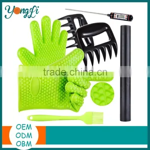 Outdoor Kitchen Best Heat Resistant Gloves Barbecue BBQ Grill Set thumbnail-1