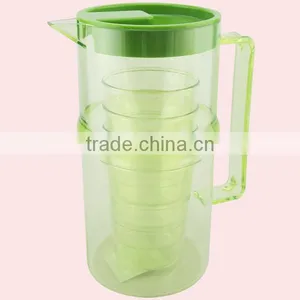 1800ml Drinking Set Insulated Plastic Cooler Water Jug Set With 4 Cup thumbnail-4